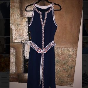 Tory Burch Linen Embroidered Dress